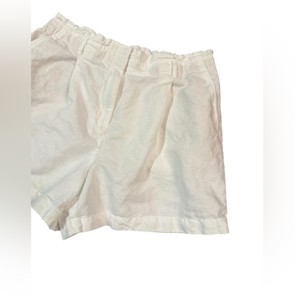 Loft High Rise Linen-Blend Shorts in White Size Medium - Picture 6 of 9